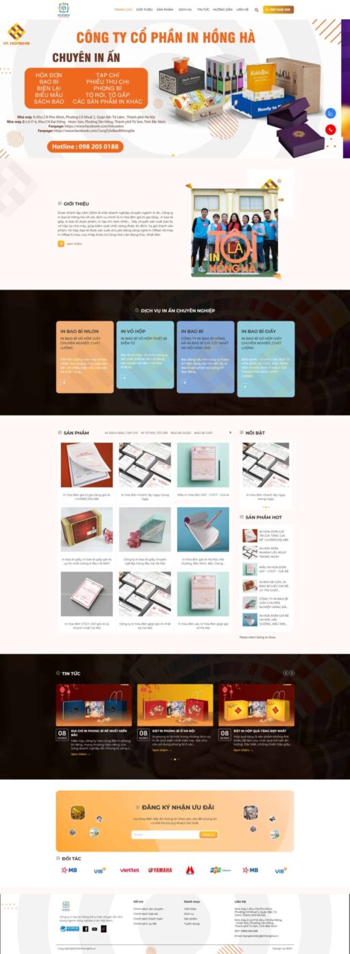 Theme wordpress in ấn bao bì