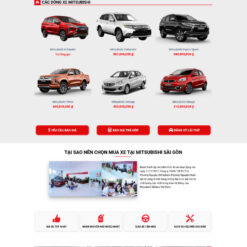 Theme wordpress bán xe mitsubishi 1