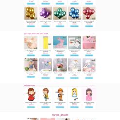 Theme wordpress bán đồ trang trí tiệc